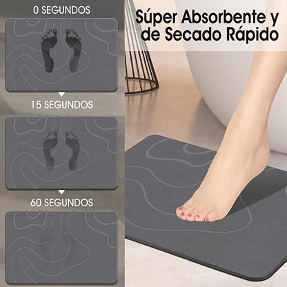 Alfombra de Piedra Absorbente Multiusos | Ideal para Baño y Fregadero | Secado Rápido y Antideslizante