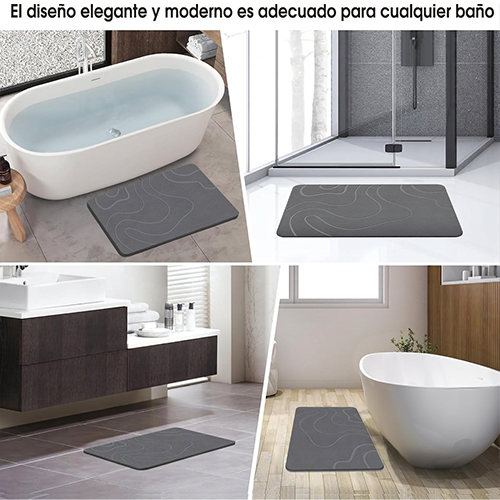 Alfombra de Piedra Absorbente Multiusos | Ideal para Baño y Fregadero | Secado Rápido y Antideslizante